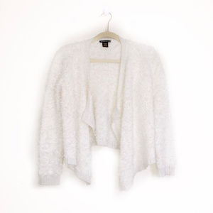 Blush and Bloom White Eyelash Cardigan Sweater